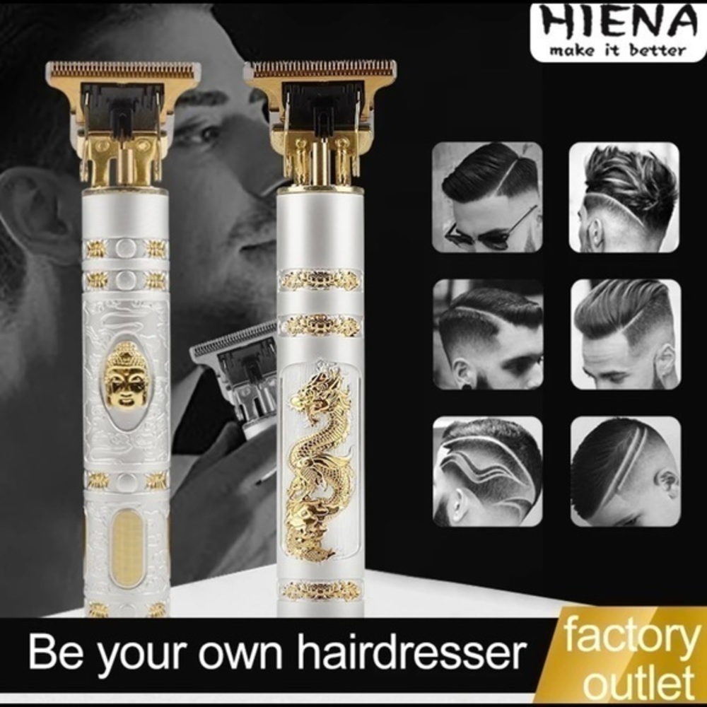 BRAND NEW Hair Clippers Platinum & Gold Etched Rechargeable